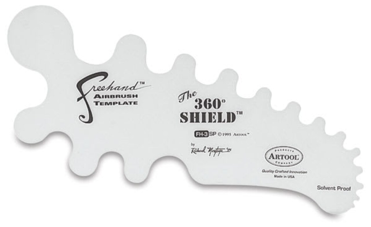Artool Freehand Essential Seven Airbrush Template - FH-3, 360 Degree Shield